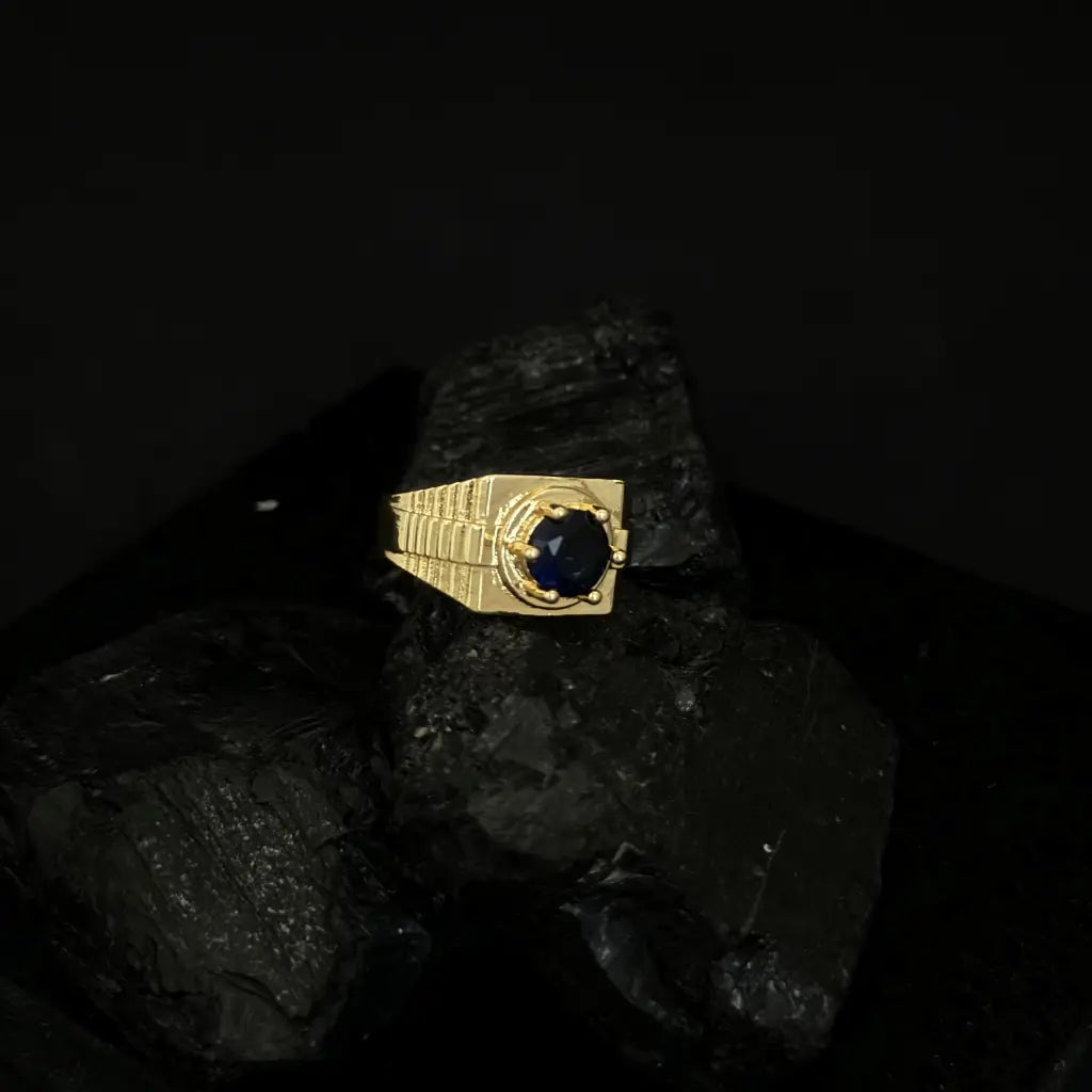 Anillo para Hombre De Piedra Azul + Envío Gratis