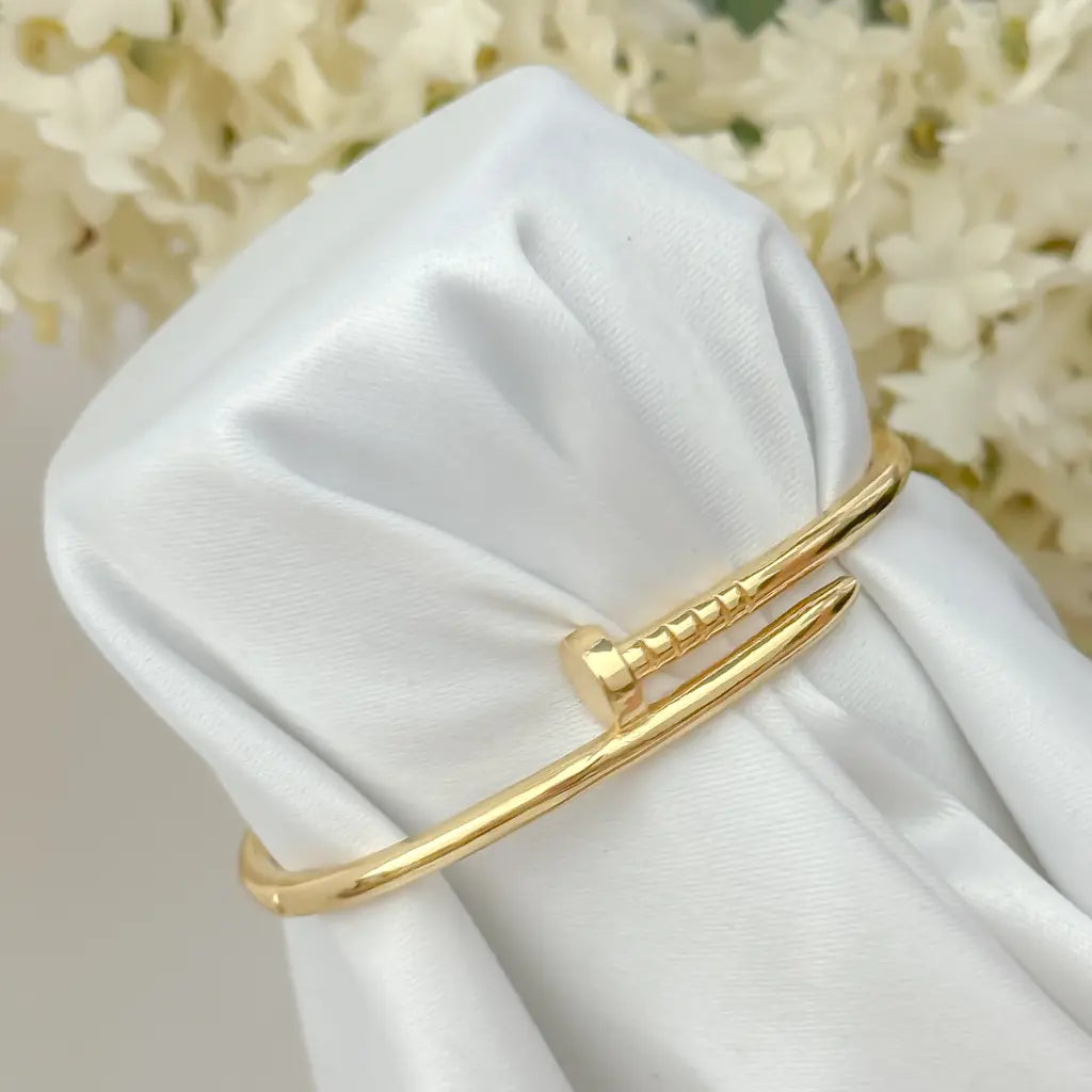 Aro De Dama Estilo Clavo Dorado + Envío Gratis