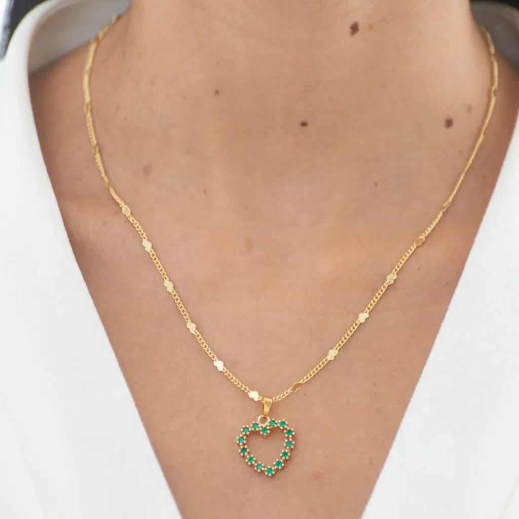 Cadena Para Dama Tejido Corazón 50cm-2mm de Grosor + Dije de Obsequio de Corazón + Envío Gratis