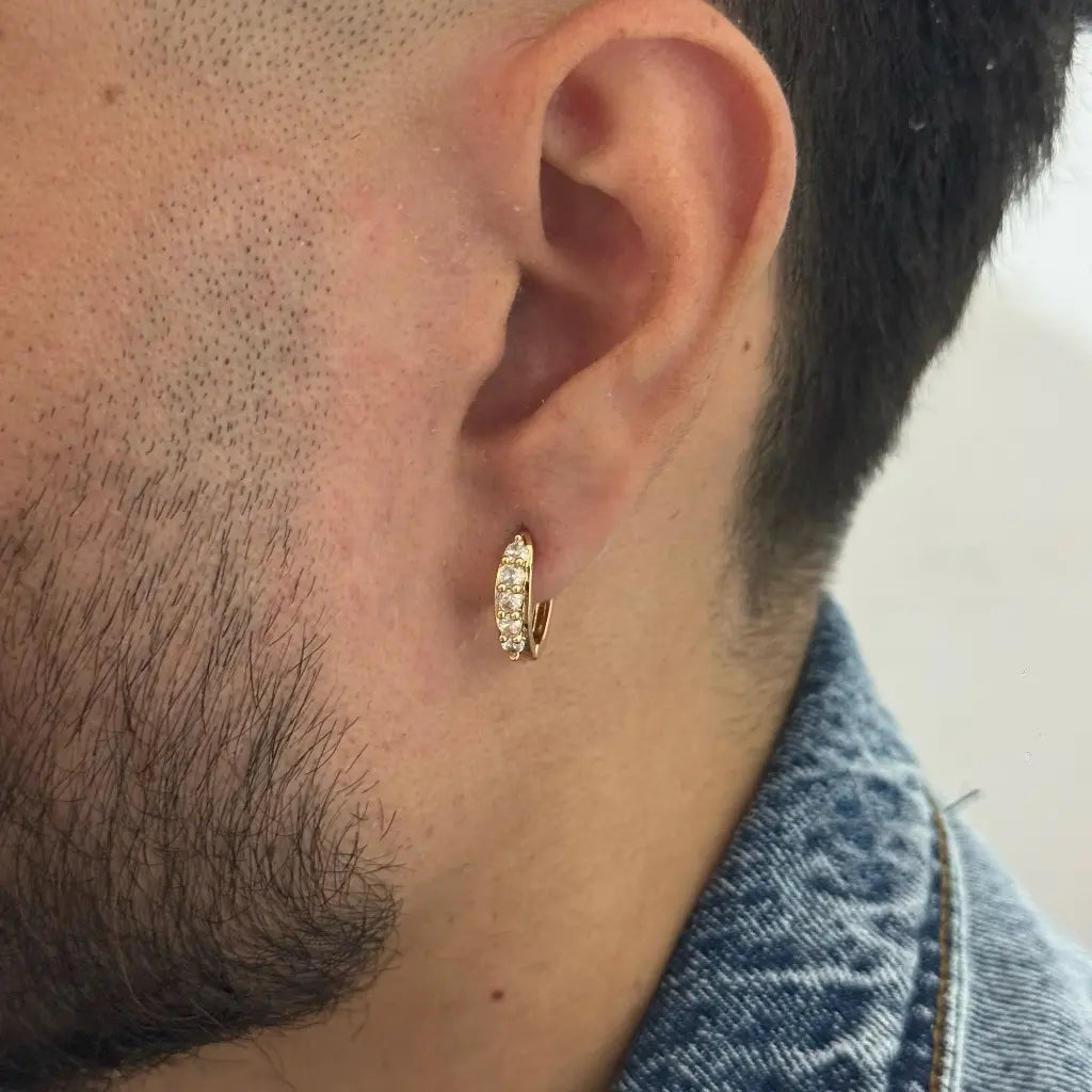 Candongas de 14MM Para Caballeros + Envío Gratis