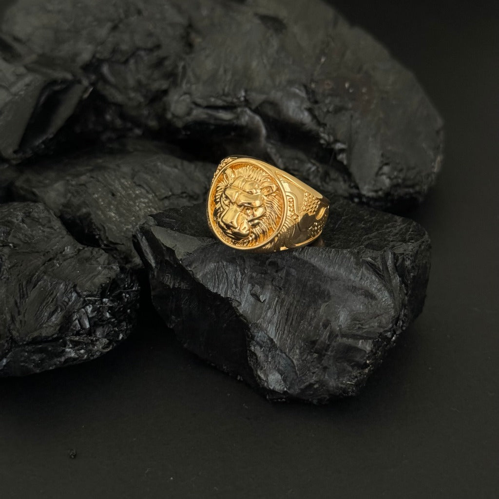 Anillo De Caballero Con Diseño De León + Envío Gratis