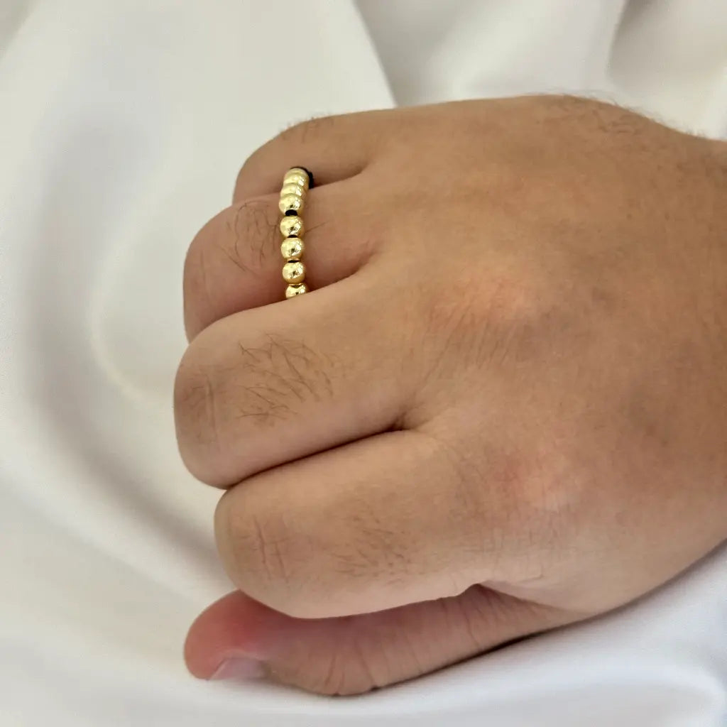 Anillo Tejido De Balines + Envío Gratis