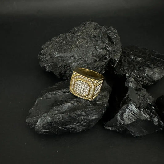 Anillo De Caballero De Piedras Cristal + Envío Gratis