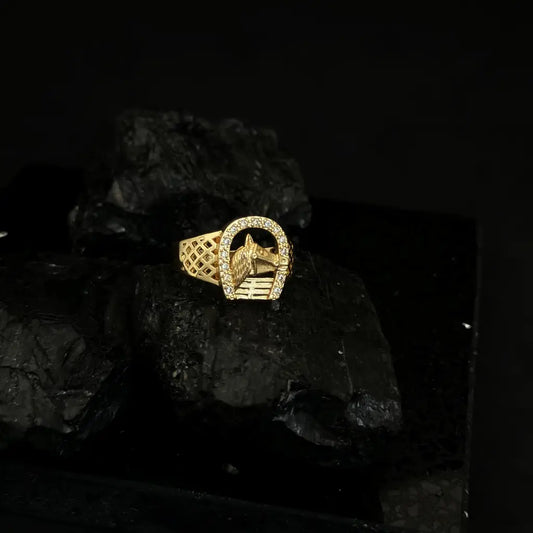 Anillo para Hombre De Caballo Con Detalles Cristal + Envío Gratis