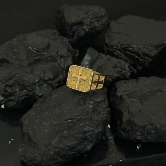 Anillo para Hombre De Cruz Rustico + Envio Gratis