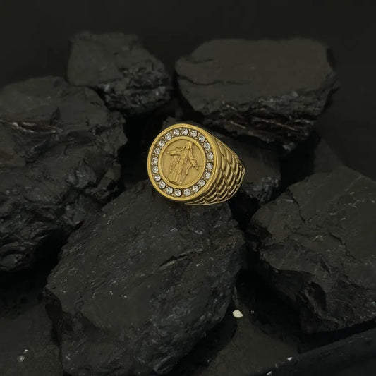 Anillo para Hombre De Virgen Milagrosa Cristal+ Envio Gratis
