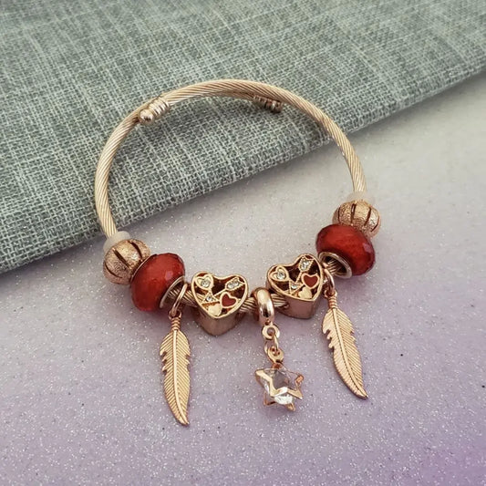 Pandora Rosa Con Estrella Cristal + Envío Gratis