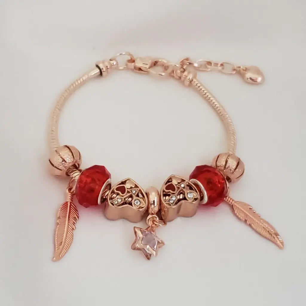 Pandora Rosa de Corazones y Estrella + Envío Gratis