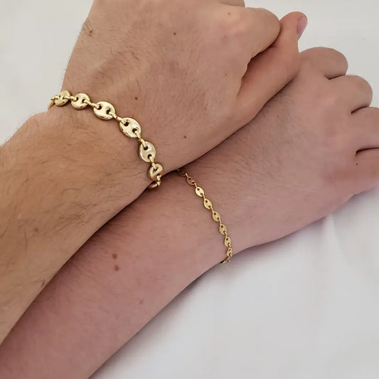 Par De Esclavas De Parejas De Tejido Gucci De 20cm-8mm Y 18cm-3mm De Grosor