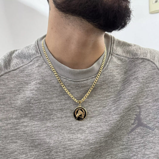 Cadena de Caballero de Tejido Cubana de 60-4MM De Grosor + Dije De Obsequio + Envío Gratis