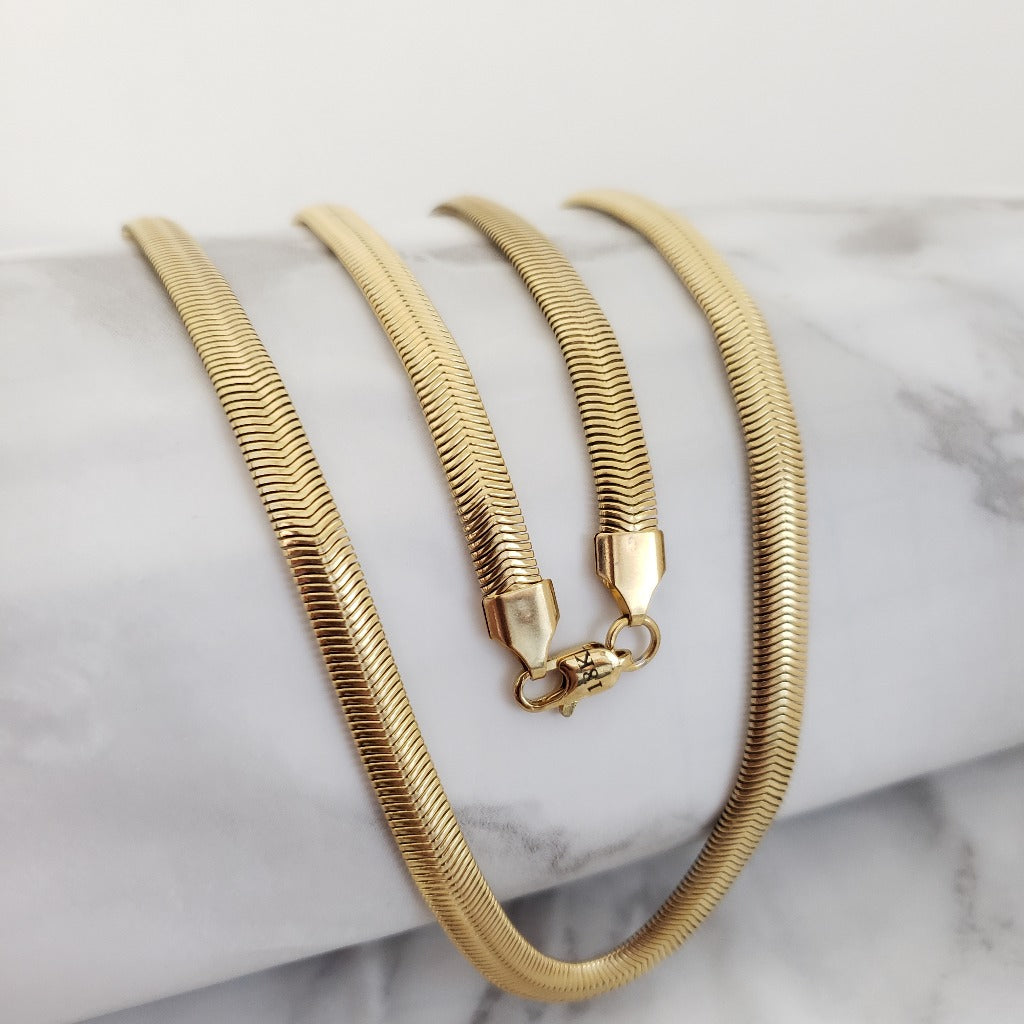 Cadena De Caballero De Tejido Serpiente De 60cm-5mm De Grosor + Envío Gratis
