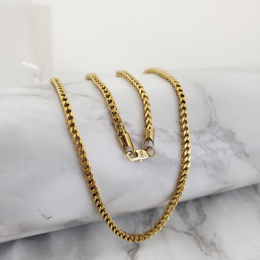 Cadena De Caballero De Tejido Cubana De 60cm-4mm De Grosor + Envío Gratis